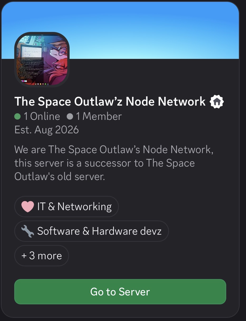The Space Outlaw's Node Network